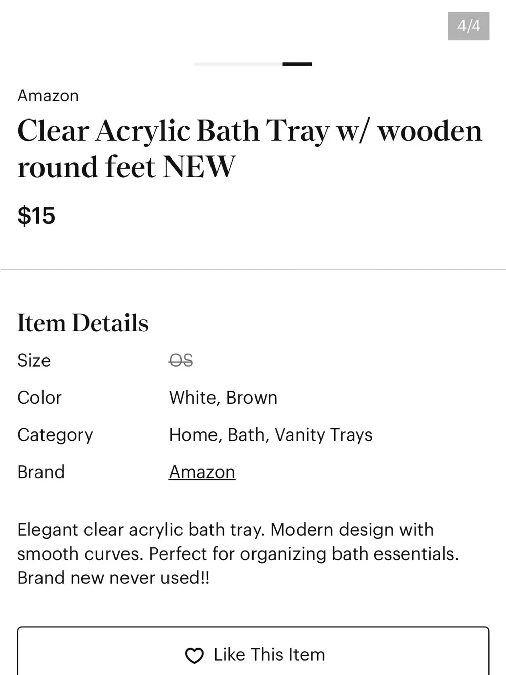 Amazon clear acrylic